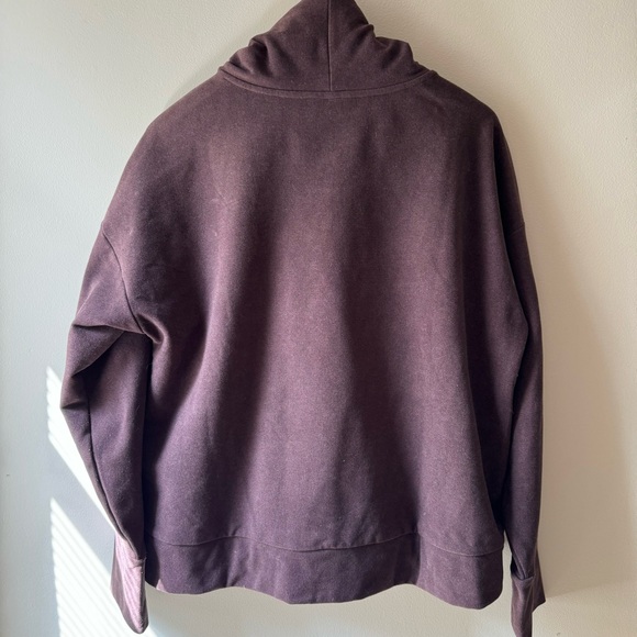 RBX super-soft heathered red-violet pullover cowl neck yoga exercise top - Picture 7 of 10